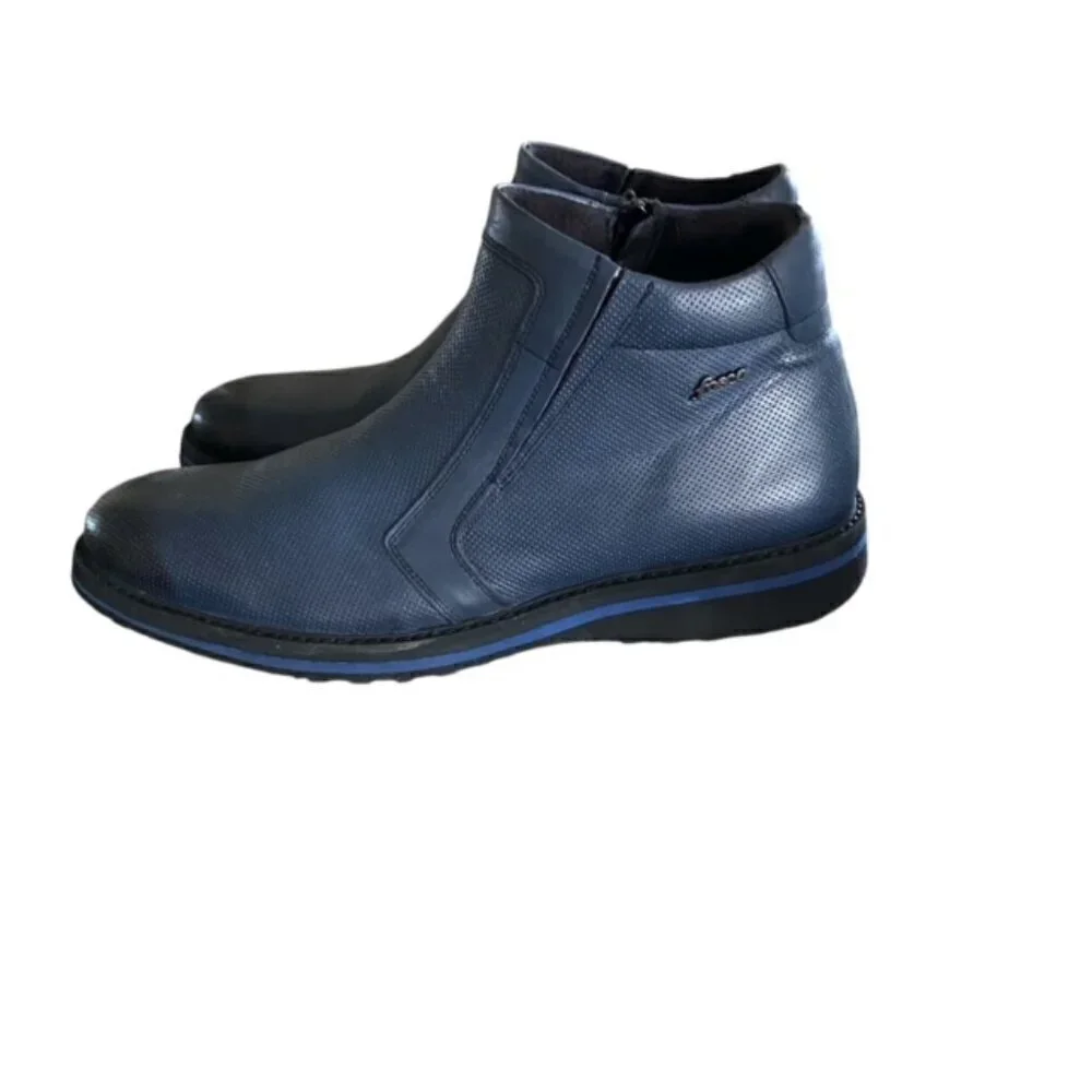 Fosco Bo Blue Leather Boot 41